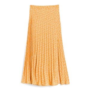 Skies Are Blue yellow Delilah side slit maxi skirt
